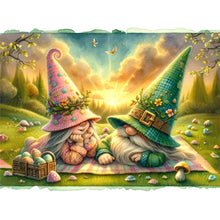 Load image into Gallery viewer, AB Diamond Painting - Full Round - Easter Gnome Chat (40*30CM)