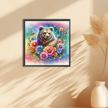 Load image into Gallery viewer, Diamond Painting - Full Round - flower bear (30*30CM)