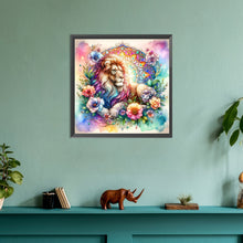 Load image into Gallery viewer, Diamond Painting - Full Round - flower lion (30*30CM)
