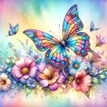 Load image into Gallery viewer, Diamond Painting - Full Round - flowers butterflies (30*30CM)