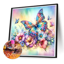 Load image into Gallery viewer, Diamond Painting - Full Round - flowers butterflies (30*30CM)