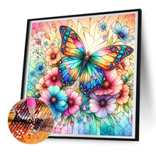 Load image into Gallery viewer, Diamond Painting - Full Round - flowers butterflies (30*30CM)
