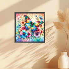 Load image into Gallery viewer, Diamond Painting - Full Round - flowers butterflies (30*30CM)