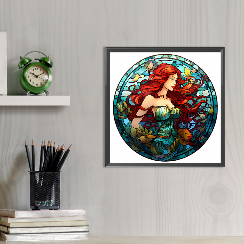 AB Diamond Painting - Full Round - Glass Art Disney Princess-Mermaid Princess (40*40CM)