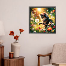 Load image into Gallery viewer, Diamond Painting - Full Round - Dandelion and cat (30*30CM)