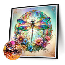 Load image into Gallery viewer, Diamond Painting - Full Round - Flowers dragonfly (30*30CM)