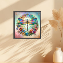 Load image into Gallery viewer, Diamond Painting - Full Round - Flowers dragonfly (30*30CM)