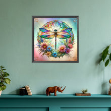 Load image into Gallery viewer, Diamond Painting - Full Round - Flowers dragonfly (30*30CM)