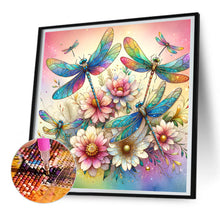Load image into Gallery viewer, Diamond Painting - Full Round - Flowers dragonfly (30*30CM)
