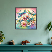 Load image into Gallery viewer, Diamond Painting - Full Round - Flowers dragonfly (30*30CM)