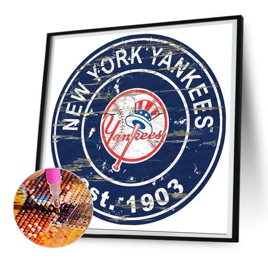 Diamond Painting - Full Round - new york yankees logo (30*30CM)