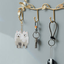 Load image into Gallery viewer, 5 Pcs Double Sided Cute Dog Diamond Painting Keychain for Bag Charms Pendant