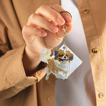 Load image into Gallery viewer, 5 Pcs Double Sided Cute Dog Diamond Painting Keychain for Bag Charms Pendant