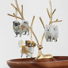 Load image into Gallery viewer, 5 Pcs Double Sided Cute Dog Diamond Painting Keychain for Bag Charms Pendant