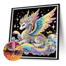Load image into Gallery viewer, Diamond Painting - Partial Special Shaped - Colorful Feather Golden Dragon (30*30CM)