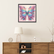 Load image into Gallery viewer, Diamond Painting - Partial Special Shaped - pink curtain butterfly (30*30CM)