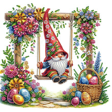 Load image into Gallery viewer, Diamond Painting - Partial Special Shaped - Easter Swing Gnome (30*30CM)