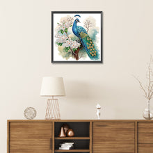 Load image into Gallery viewer, Diamond Painting - Partial Special Shaped - flower tree peacock (30*30CM)