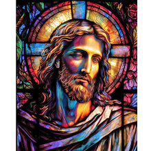 Load image into Gallery viewer, Diamond Painting - Full Round - glass art jesus (40*50CM)