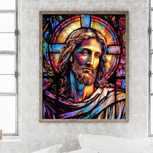Load image into Gallery viewer, Diamond Painting - Full Round - glass art jesus (40*50CM)