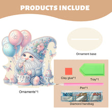 Load image into Gallery viewer, Acrylic Gnome Diamond Painting Art Tabletop Home Decoration (Birthday Gnome)