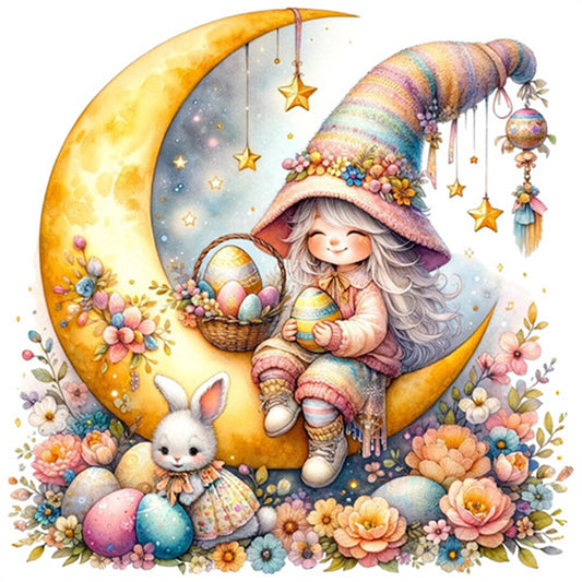AB Diamond Painting - Full Round - moon goblin (30*30CM)
