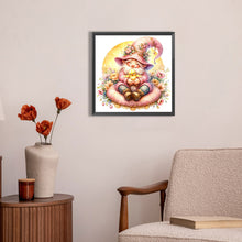 Load image into Gallery viewer, AB Diamond Painting - Full Round - Flower Cushion Gnome (30*30CM)