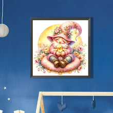 Load image into Gallery viewer, AB Diamond Painting - Full Round - Flower Cushion Gnome (30*30CM)