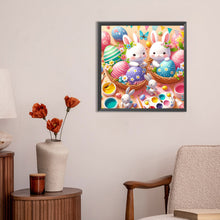 Load image into Gallery viewer, Diamond Painting - Full Round - Two Easter Egg Rabbits (30*30CM)