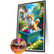 Load image into Gallery viewer, Diamond Painting - Full Round - little yellow cat (40*60CM)
