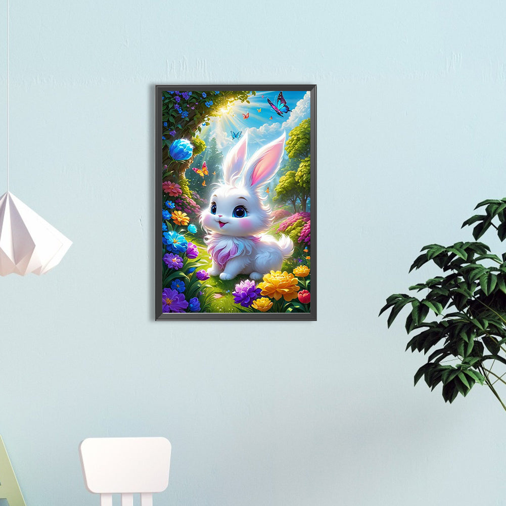 Diamond Painting - Full Round - White Rabbit (40*60CM)