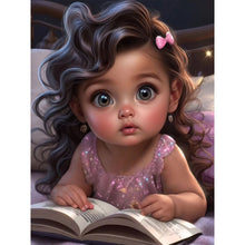 Load image into Gallery viewer, Diamond Painting - Full Round - girl reading book (30*40CM)