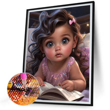 Load image into Gallery viewer, Diamond Painting - Full Round - girl reading book (30*40CM)