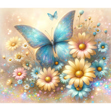 Load image into Gallery viewer, Diamond Painting - Full Round - Pearl Daisy Butterfly (35*30CM)