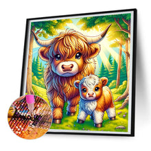 Load image into Gallery viewer, Diamond Painting - Full Round - Cartoon highland yak (30*30CM)