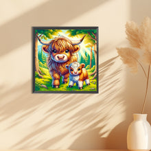 Load image into Gallery viewer, Diamond Painting - Full Round - Cartoon highland yak (30*30CM)