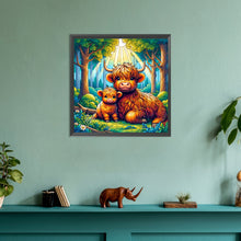 Load image into Gallery viewer, Diamond Painting - Full Round - Cartoon highland yak (30*30CM)