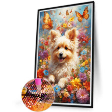 Load image into Gallery viewer, Diamond Painting - Full Round - Flowers and dogs (40*60CM)