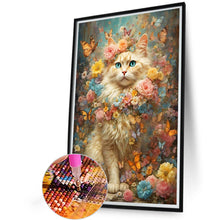 Load image into Gallery viewer, Diamond Painting - Full Round - Flowers and kittens (40*60CM)