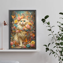 Load image into Gallery viewer, Diamond Painting - Full Round - Flowers and kittens (40*60CM)