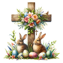 Load image into Gallery viewer, Diamond Painting - Full Square - easter cross (40*40CM)
