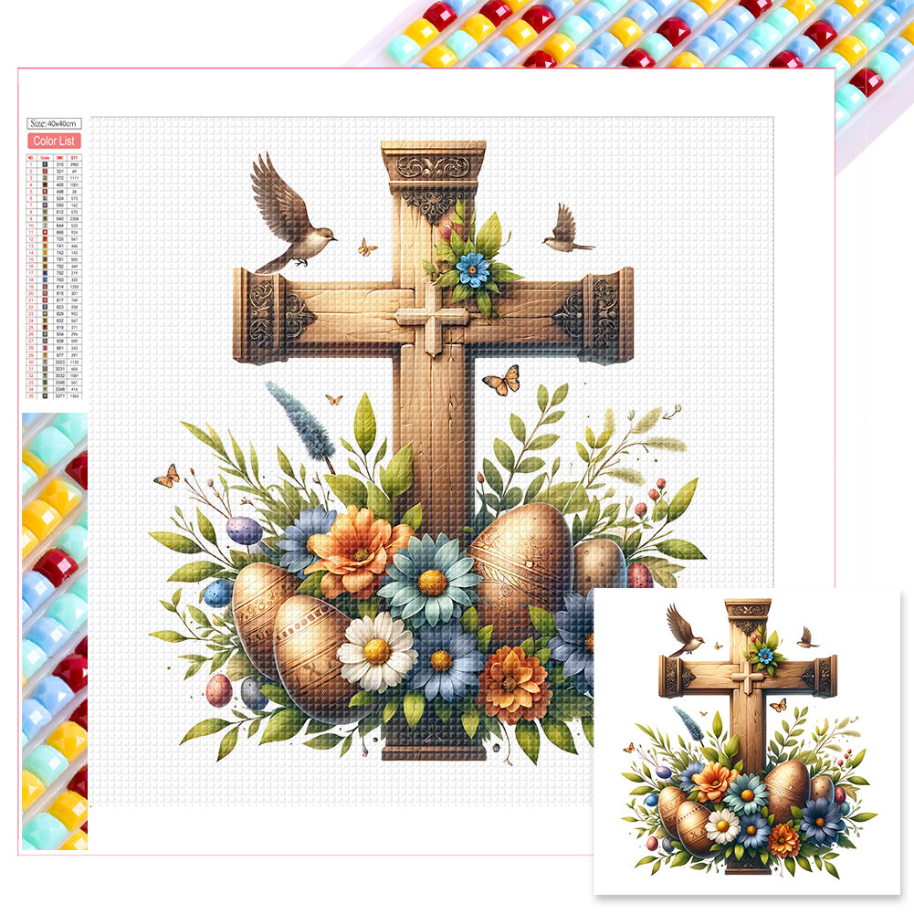 Diamond Painting - Full Square - easter cross (40*40CM)