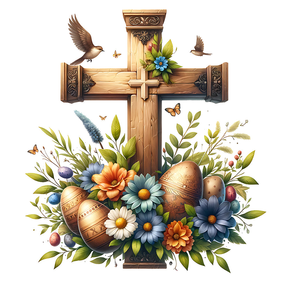 Diamond Painting - Full Square - easter cross (40*40CM)