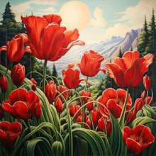 Load image into Gallery viewer, Diamond Painting - Full Round - poppy flower (30*30CM)