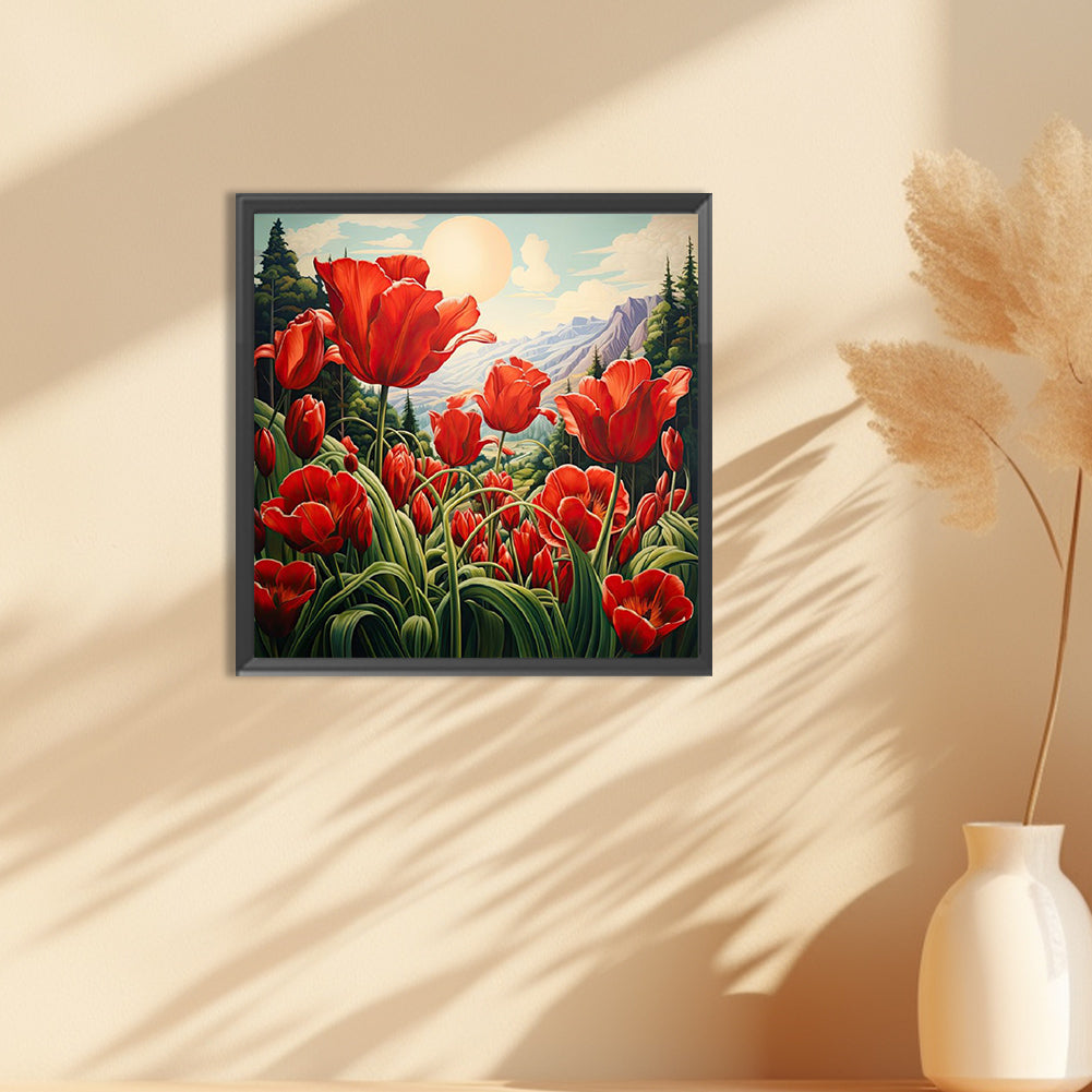 Diamond Painting - Full Round - poppy flower (30*30CM)