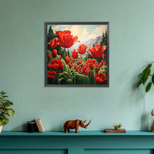 Load image into Gallery viewer, Diamond Painting - Full Round - poppy flower (30*30CM)