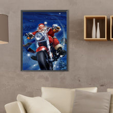 Load image into Gallery viewer, Diamond Painting - Full Square - Santa Claus riding a motorcycle (30*40CM)