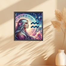 Load image into Gallery viewer, Diamond Painting - Full Round - Twelve zodiac signs-Aquarius (30*30CM)