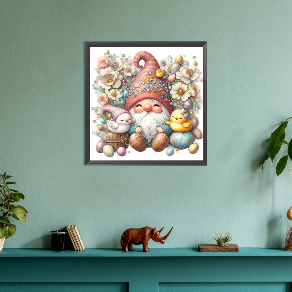 Diamond Painting - Full Round - Beautiful gnome and chick (30*30CM)