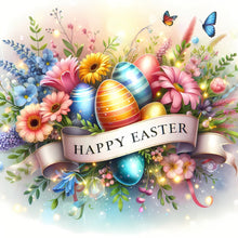 Load image into Gallery viewer, Diamond Painting - Full Round - happy Easter (30*30CM)